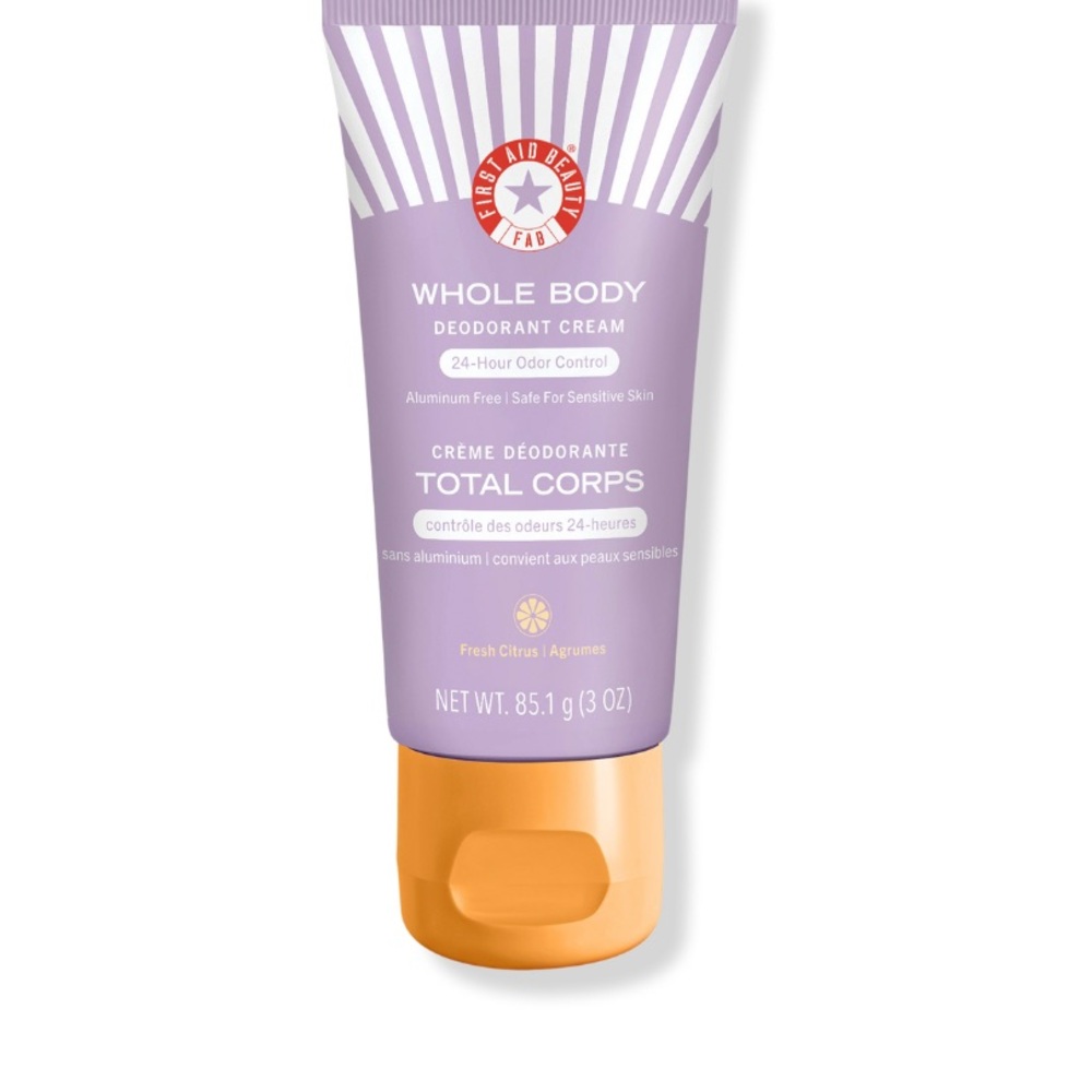 First Aid Beauty Whole Body Deodorant Cream - Purple and Orange